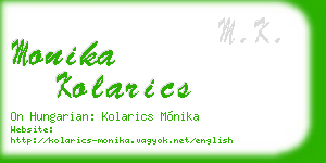 monika kolarics business card